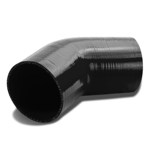 DNA Motoring SH-4-45-BK 4-PLY 4" 45 DEGREE INTAKE TUBING/INTERCOOLER PIPING BLACK SILICONE HOSE/PIPE