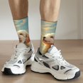 thumbnail image 6 of KLL Sunshine Golden Cloud Dog Print Cool Socks Men's Women's Crew Socks Funny Crazy Novelty Stockings, 6 of 6