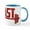 White/Blue Inside, variant on CafePress - Beast Red Mug - 11 oz Ceramic Mug - Novelty Coffee Tea Cup