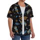 thumbnail image 2 of Balery Space Rocket Camisa Casual de Manga Corta con Botones para Hombre, Texturizada, Estilo Cubano, para Playa, Verano-3X-Large, 2 of 5