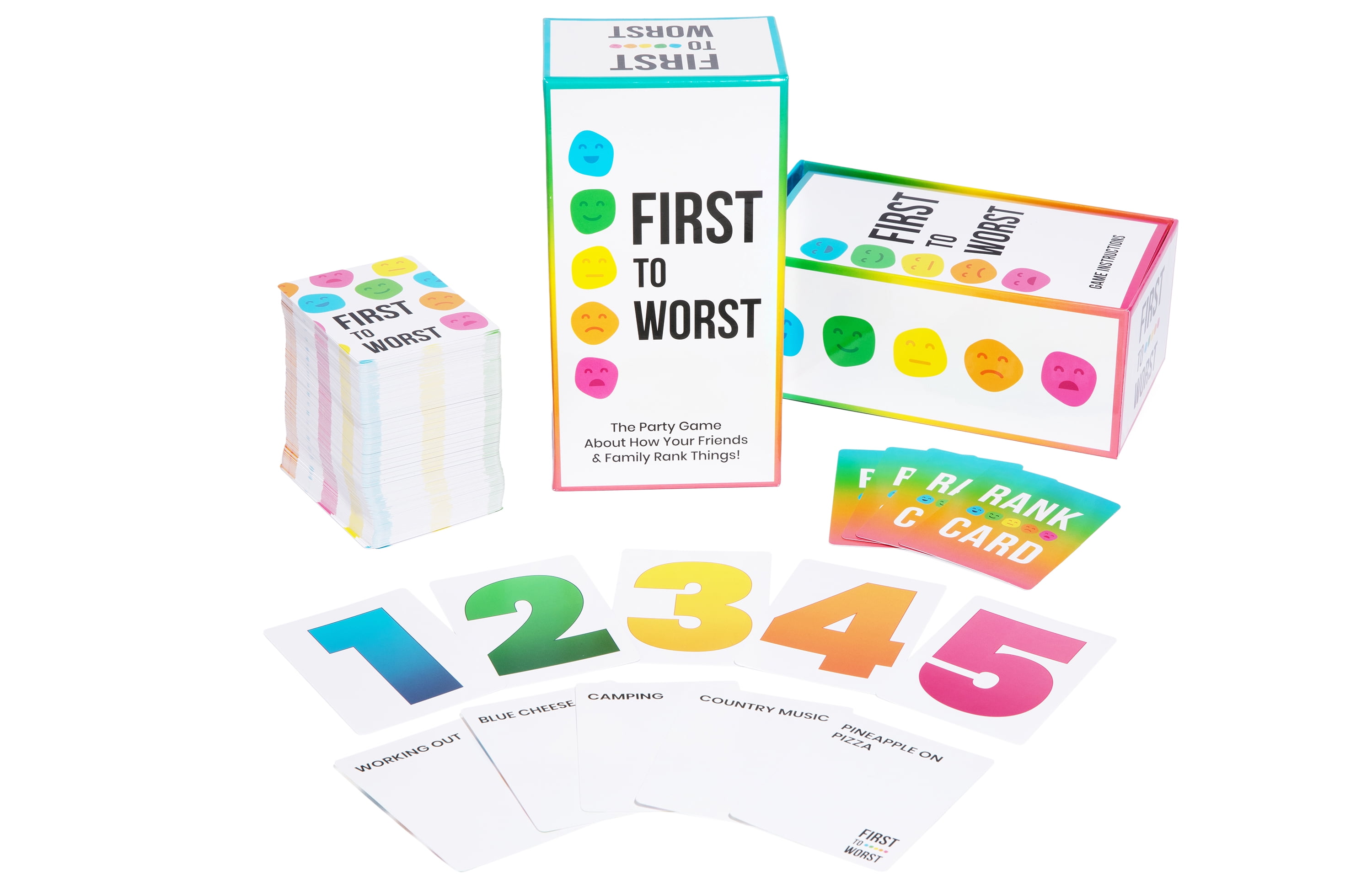 Dyce Games First to Worst - The Family Party Game About How Your Friends and Family Rank Things