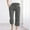 Dark Gray, variant on SwiftWear Women's Plus Size Linen Cotton Capri Pants - Drawstring Waist Straight-Leg Capris with Pockets, Relaxed Fit Cropped Pants S-5XL