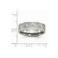 thumbnail image 6 of White Stainless Steel Ring Band Wedding Flat Laser Etched Celtic Knot 6mm Polished, 6 of 6