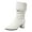 White, variant on UngA Women's Boots Mid Calf Low Heel Riding Boots With Side Zipper Dressy Shoes Boot for Women Black,Size 9