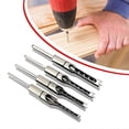 thumbnail image 2 of Brocas helicoidales para taladro de agujero cuadrado, herramientas para trabajar la madera, juego de brocas para cinceles para mortajadoras, muebles de bricolaje, muebles de bricolaje cuadrados, 18, 2 of 5