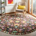 thumbnail image 2 of Safavieh  Handmade Aspen Lutie Boho Tribal Wool Rug Black/Purple 2'  x  3' 2' x 3' Indoor,Accent,Handmade Rectangle, 2 of 10