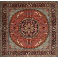 thumbnail image 1 of Ahgly Company Indoor Rectangle Traditional Orange Salmon Pink Medallion Area Rugs, 10' x 13', 1 of 6