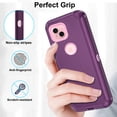 thumbnail image 3 of Asuwish Compatible with iPhone 15 6.1 inch Phone Case Hybrid Rugged Shockproof Hard Protective Drop Proof Full Body Heavy Duty Mobile Cell Cover for i Phone15 i15 15Case Women Men Purple, 3 of 9