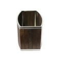 thumbnail image 3 of Leisure Season 9 x 16 Oval Wood Planter with Steel Trim in Dark Brown, 3 of 7
