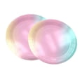 thumbnail image 4 of AMLESO Party Tableware Party Table Decorations Paper Plates Cups Ombre Dinnerware Set 7 inch dinner plate, 4 of 8