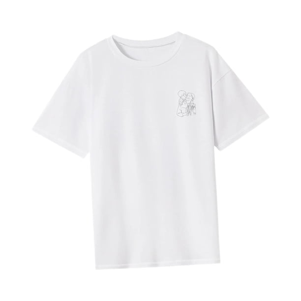 Camiseta para mujer cuello redondo camiseta ropa cuello redondo camiseta básica para viajar L