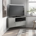 thumbnail image 6 of Bowery Hill Modern Wood Multi-Storage Corner TV Stand in Gray, 6 of 11