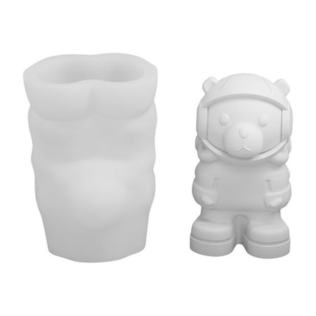 3Pcs 3D Rocket Epoxy Resin Mini Rocket Candle Space Theme Silicone For Fondant Chocolate Candle Soap Plaster DIY Crafts