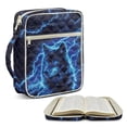 thumbnail image 2 of Xixirimido Bible Cover Case for Women Men, Quilted Large Bible Carrying Cases with Durable Handle, Biblical Study Accessories Christian Gifts, Blue Wolf Lightning Print, 2 of 7