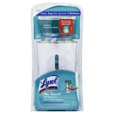 Lysol No-Touch Antibacterial Hand Soap System Soothing Cucumber Splash, 8.5 FL OZ
