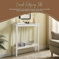 thumbnail image 3 of WYDK Entryway Table - Narrow Console Table - Console Table with Storage - Hallway Decor - Wood Console Tables for Entryway - Narrow Console Sofa Side Table - Foyer - White, 3 of 7