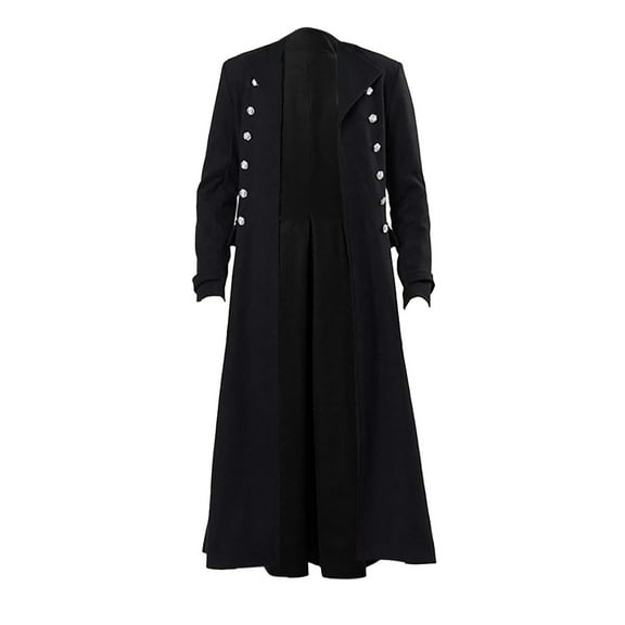 Medieval Steampunk Tailcoat Costumes for Men Renaissance Gothic Jackets Vintage Tailcoat Warlock Frock Coat Victorian Frock Lapel Collar Coat
