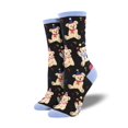 thumbnail image 1 of Ladies Party Bear Graphic Socks, 1 of 1