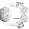 thumbnail image 7 of Shower Curtains Purple Yellow Flowers Bath Curtain Watercolor Spring Floral Waterproof Bathroom Shower Curtain Set with Hooks Decoration 72 x 72 Inches, 7 of 7