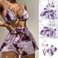 thumbnail image 2 of Traje de baño de 3 piezas con cintura alta y tirantes cruzados para mujer Fridja  nalpqowj51297, 2 of 8