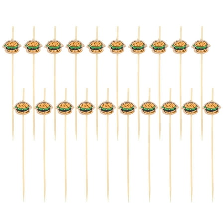 

HOMEMAXS 100pcs Exquisite Fruit Picks Burger Sticks Creative Cocktail Picks Cocktail Decors