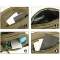 thumbnail image 4 of Waist Pack Bag Canvas Bag for Men&Women Hip Bum Bag with Adjustable Strap and Theft Proof Hidden Pocketfor Outdoors Workout Traveling Casual Running Hiking Cycling -Army Green, 4 of 7