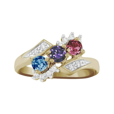 Keepsake - Personalized Desire Mother&amp;#39;s Birthstone Ring available in 10kt Gold Plate, 10kt Gold and 14kt Gold