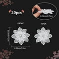 thumbnail image 2 of 20Pcs White Embroidery Flowers Sew On Patches 3D 2 Layers 8-Petal Lace Flower with Imitation Pearl Lace Embroidered Appliques for Wedding Bridal Dress Embellishment DIY Sewing Crafts for diy, 2 of 9