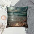 thumbnail image 2 of Chilfamy  Blue Beach Decor Lumbar Throw Pillow Cover with Beach Quote/Starfish Cushion Covers Summer Holiday Beach House Decorative Waist Pillowcases White, 2 of 5