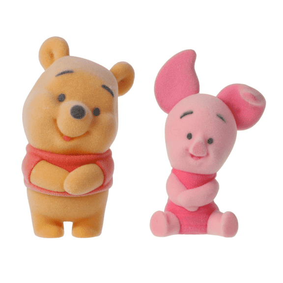Disney Winnie the Pooh Flocked Figures, 2-Pack