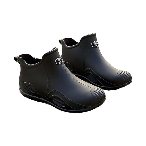 AUDeals Unisex Deck Boots Waterproof Ankle Rubber Rain Boots Anti Slip Garden Work Fishing Boating Boots