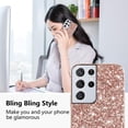 thumbnail image 5 of Compatible with Samsung S21 Ultra Case Glitter Shockproof, for Samsung Galaxy S21 Ultra Phone Case Bling Sparkly Soft TPU and PC Silicone Shiny Girl Women Thin Protective Cover (Rose Gold), 5 of 14