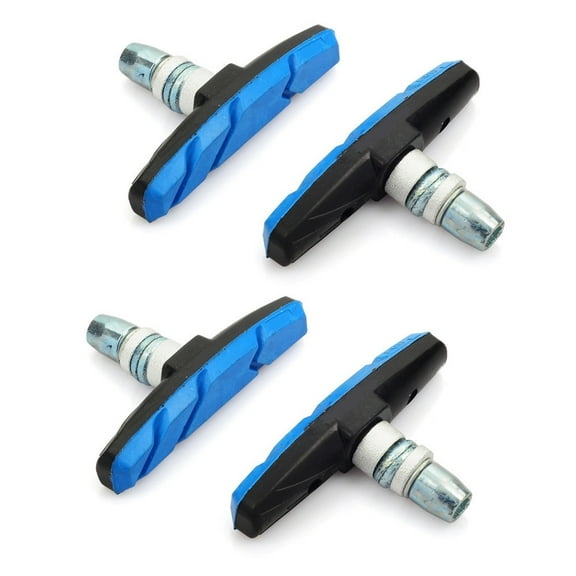 Jkung 2 Pairs Bike Brake Pad Lightweight No Noise Universal Mountain Road Bicycle V Brake Shoes Block Rubber Pad Replacement Cycling Accessories