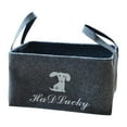 thumbnail image 1 of Caja organizadora de juguetes para mascotas, cesta de fieltro para mascotas con asas, cesta de almacenamiento de fieltro grande plegable, cesta para Gris, 1 of 9
