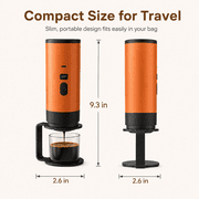 Portable Espresso Maker, Self-Heating Travel Coffee Machine with 20 Bar Pressure, USB-C Rechargeable Mini Coffee Maker, Compatible with Ground Coffee, NS/DG Capsules, for Camping, Car, RV & Office