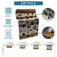 thumbnail image 6 of Brown Paw Print Table Runner, Vintage Farmhouse Country Wooden Grain Washable Cotton Linen Table Runners 48 Inches Long, Dresser Scarf Runner for Nightstand/Coffee/End Tables 13''x48'', 6 of 8