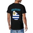 thumbnail image 3 of T-shirt Uruguay Flag Map  Soft Cotton Adult Heat-Transfer Graphic T-Shirt - 180g Breathable Fabric, Unisex Summer Casual Wear with Durable Heat-Printed Design, 3 of 10