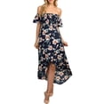 thumbnail image 1 of ZAXARRA Robe de Maternité pour Femmes, Manches Courtes Épaules Dénudées Imprimé Fleuri Robe de Grossesse, 1 of 5