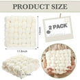 thumbnail image 6 of 2 Pcs Knot Pillows Square Knotted Plush Throws Soft Accent Pillows Decoration Cushion for Couch Home Office Living Room Bedroom Bed Sofa Decor, 12'' x 13''(Ivory,Crystal Velvet), 6 of 6