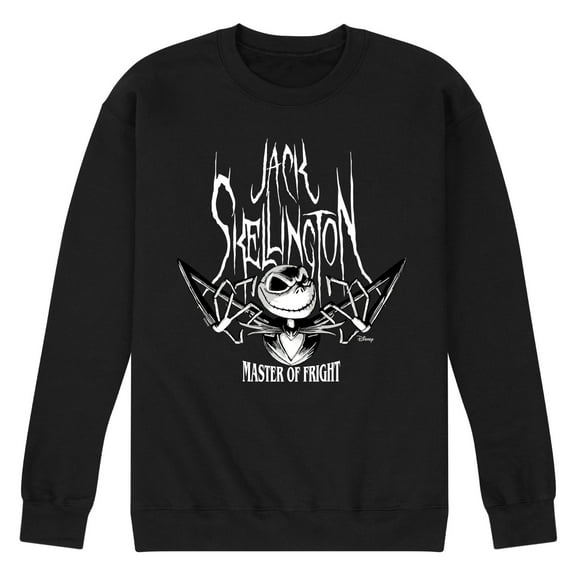 Nightmare Before Christmas - Jack Skellington Master Of Fright Close Up - Men's Crew Fleece Sweatshirt