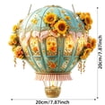 thumbnail image 3 of Hot Air Balloon Sun Catcher - Stained Glass Style Acrylic Hanging Decor - Outdoor/Indoor Waterproof Ornament for Windows, Garden & Patio - Colorful Light Catcher Gift, 2D, 3 of 6