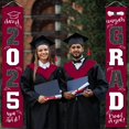 thumbnail image 2 of Decoraciones De Graduación 2025, Cartel Para Porche, Granate, Rojo Burdeos, Para Suministros De Fiesta De Graduados De La Clase 2025, 2 of 5