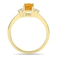 thumbnail image 3 of SZUL Women's Citrine and Diamond Regal Ring in 10K Yellow Gold, 3 of 6