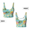 thumbnail image 5 of Picia Cute Pineapples Sports Bra for Women,Padded Strappy Sports Bras Medium Support Yoga Bra with Removable Cups,Running Yoga Bra-XX-Large, 5 of 9