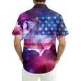 thumbnail image 6 of Mens 250 Anniversary Usa Shirt Button Up Short Sleeve National Flag Pattern 4th of July Shirts, 6 of 6