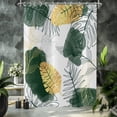 thumbnail image 3 of Green Boho Chic Shower Curtain, Abstract Aesthetic Tropical Leaf with Gold Botanical Branch Modern Bathroom Curtain for Bathtub Home Decor Waterproof Fabric-72"W x 86"L (Pack of 1), 3 of 7