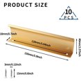 thumbnail image 2 of NOGIS 10PCS Back Mount Finger Edge Pull Gold 5.9 Inch Aluminum Hidden Drawer Kitchen Cabinet Handles Modern Style Concealed Tab Pulls Room Door Handle Hardware 150mm, 2 of 7