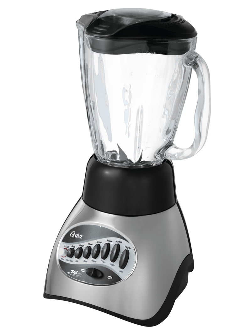 Oster Precise Blend 200, 16-Speed Blender, 6-Cup Glass Jar, Gray