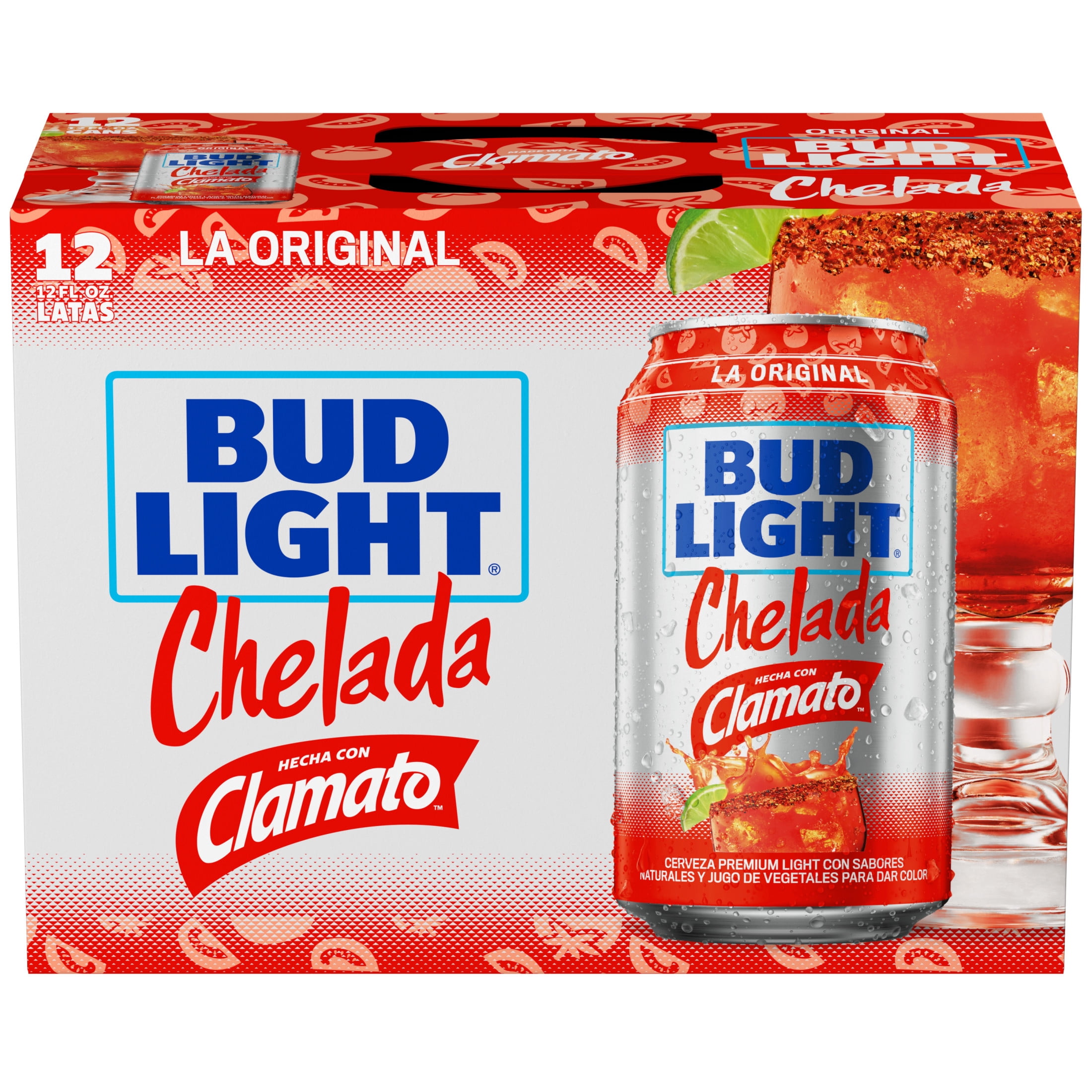 Bud Light Original American Chelada Beer 12 pack 12 fl oz Aluminum Cans 4.2% ABV