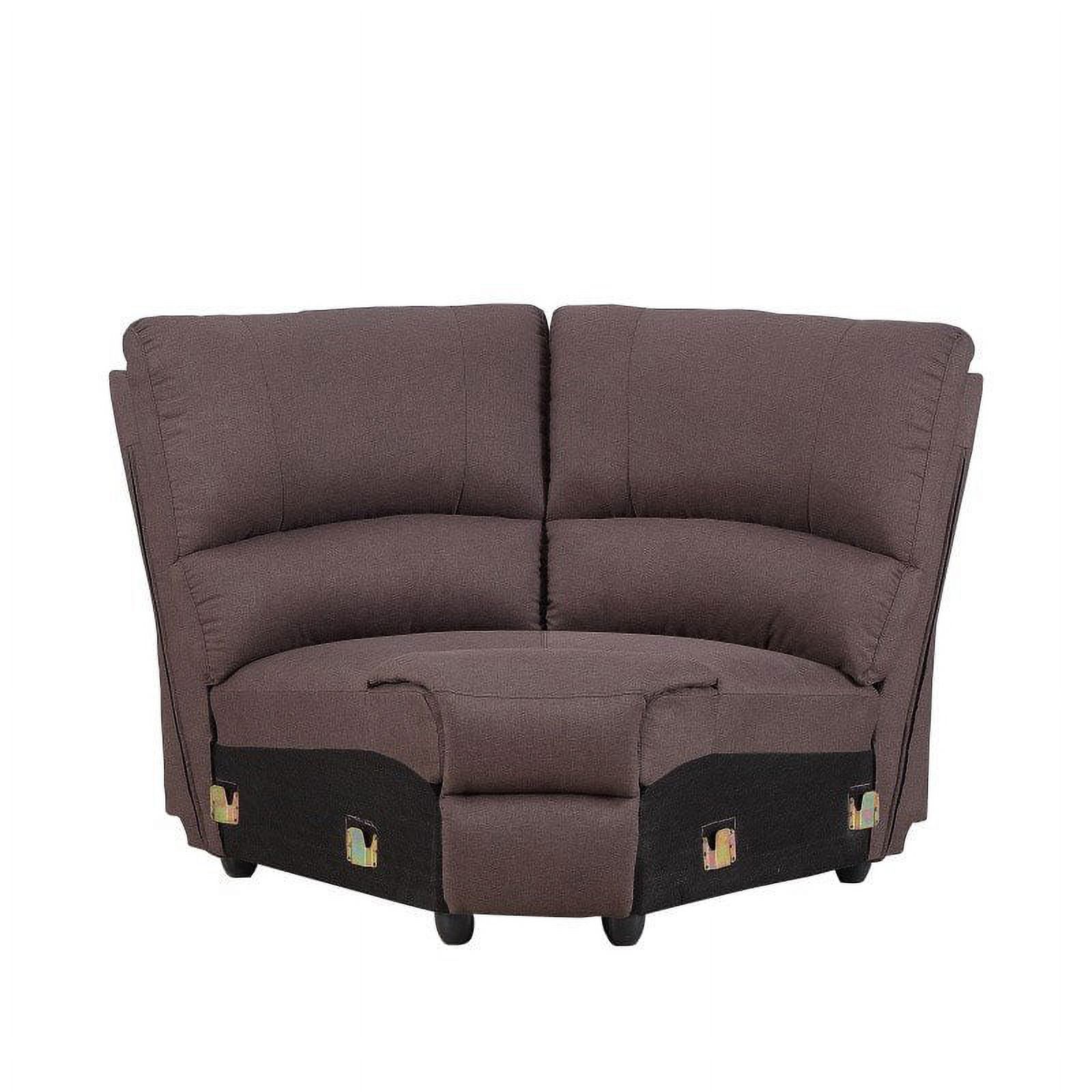 Titan Furnishings Transitional Chanille Fabric Power Reclining Sectional - Brown - image 3 of 28